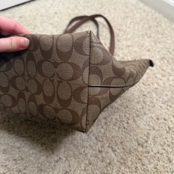 Coach Tan Signature Tote Bag - Picture 10 of 14